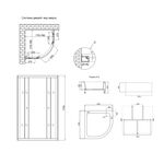 Душова кабіна полукругла Lidz Latwa SC80x80.SAT.MID.GR + Душовий піддон Lidz KAPIELKA ST80x80x26 з панеллю, фото , зображення 2 | SNABZHENIE.com.ua