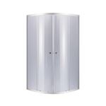 Душова кабіна полукругла Lidz Latwa SC80x80.SAT.MID.GR + Душовий піддон Lidz KAPIELKA ST80x80x26 з панеллю, фото , зображення 3 | SNABZHENIE.com.ua