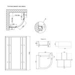 Душова кабіна полукругла Lidz Latwa SC80x80.SAT.MID.FR з склом Frost 4 мм + Душовий піддон Lidz KAPIELKA ST80x80x26 з панеллю, фото , зображення 2 | SNABZHENIE.com.ua
