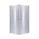 Душова кабіна полукругла Lidz Latwa SC80x80.SAT.HIGH.GR з тонким склом 4 мм + Душовий піддон Lidz KAPIELKA ST80x80x41 з панеллю., фото , зображення 3 | SNABZHENIE.com.ua