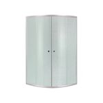 Душова кабіна полукругла Lidz Latwa SC80x80.SAT.HIGH.FR з матовим склом 4 мм + Душовий піддон Lidz KAPIELKA ST80x80x41 з панеллю, фото , зображення 3 | SNABZHENIE.com.ua