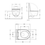 Унитаз подвесной Qtap Swan Ultra Quiet, Slim Duroplast, Soft-close, 485х360х320 мм, белый, фото , изображение 2 | SNABZHENIE.com.ua