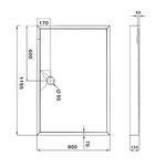 Душовий піддон KAPIELKA ST120x80х14 низький, прямокутний, діаметр зливу 52 мм Lidz, фото , зображення 2 | SNABZHENIE.com.ua