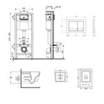 Комплект: Унитаз Qtap Crow Ultra Quiet + Инсталляция Nest 4в1 Satin, фото , изображение 2 | SNABZHENIE.com.ua