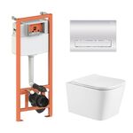 Комплект: Унитаз Qtap Crow Ultra Quiet + Инсталляция 4в1 Nest Chrome, фото  | SNABZHENIE.com.ua