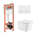 Комплект: унитаз подвесной Qtap Crow Ultra Quiet + инсталляция Nest 4в1, фото  | SNABZHENIE.com.ua