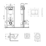 Комплект: Qtap Jay Ultra Quiet унитаз + инсталляция 4в1 Chrome, фото , изображение 2 | SNABZHENIE.com.ua