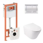 Комплект: Унитаз Qtap Swan Ultra Quiet + Инсталляция Nest 4в1 Chrome, фото  | SNABZHENIE.com.ua