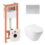Унитаз Qtap Swan Ultra Quiet + комплект инсталляции Nest 4в1, фото  | SNABZHENIE.com.ua