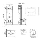 Комплект: унитаз QTap Swan Ultra Quiet + инсталляция Nest 4в1 белая, фото , изображение 2 | SNABZHENIE.com.ua
