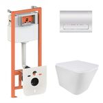 Комплект: унитаз Qtap Tern Ultra Quiet QT1733052EUQW + инсталляция 4в1 QT0133M425 + QT0111M08381CRM, фото  | SNABZHENIE.com.ua