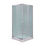 Душова кабіна квадратна Lidz Wawel SC80x80.SAT.LOW.FR, скло Frost 4 мм + душовий піддон Lidz KAPIELKA ST80x80х14, фото  | SNABZHENIE.com.ua