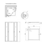 Душова кабіна квадратна Lidz Wawel SC80x80.SAT.LOW.FR, скло Frost 4 мм + душовий піддон Lidz KAPIELKA ST80x80х14, фото , зображення 2 | SNABZHENIE.com.ua