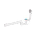 Сифон для ванны LSW05, 70 мм, плоский, без ревизии, с пробкой на цепи, фото  | SNABZHENIE.com.ua