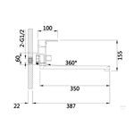 Смеситель для ванни Lidz Dozorca 005 з поворотним виливом (з душовим гарнітуром) (k35) LDDOZ005CRM45405 Хром, фото , зображення 2 | SNABZHENIE.com.ua