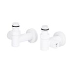 Комплект кранов Thermo Alliance Standart 1/2" белый, для полотенцесушителя угловой SF395W15HEW, фото  | SNABZHENIE.com.ua