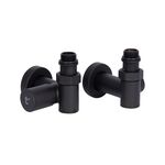 Комплект кранов Thermo Alliance Standart 1/2" черный, для полотенцесушителя угловой SF395W15HEB, фото , изображение 3 | SNABZHENIE.com.ua