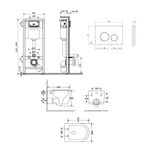 Комплект: Qtap Taurus Ultra Quiet унітаз підвісний QT2433084EUQW + Nest комплект інсталяції 4в1 (клавіша кругла Chrome) QT0133M425 + QT0111M11112CRM, фото , зображення 2 | SNABZHENIE.com.ua
