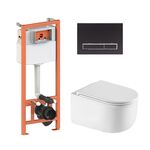 Унитаз подвесной Qtap Taurus Ultra Quiet QT2433084EUQW и инсталляция 4в1., фото  | SNABZHENIE.com.ua