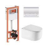 Комплект: Унитаз Qtap Taurus Ultra Quiet + Инсталляция Nest 4в1 Chrome, фото  | SNABZHENIE.com.ua
