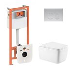 Комплект: Унитаз Qtap Gemini Ultra Quiet + Инсталляция Nest 4в1 Satin, фото  | SNABZHENIE.com.ua