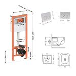 Комплект: Унитаз Qtap Gemini Ultra Quiet + Инсталляция Nest 4в1 Satin, фото , изображение 2 | SNABZHENIE.com.ua