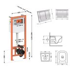 Комплект Qtap Gemini Ultra Quiet унитаз и инсталляция 4в1 Chrome, фото , изображение 2 | SNABZHENIE.com.ua