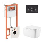 Комплект: QTAP Gemini Ultra Quiet унитаз подвесной + инсталляция 4в1, фото  | SNABZHENIE.com.ua