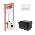 Унитаз Qtap Gemini Ultra Quiet QT2533076EUQMB + инсталляция Nest 4в1 QT0133M425+QT0111M08V1384W, фото  | SNABZHENIE.com.ua