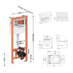 Унитаз Qtap Gemini Ultra Quiet QT2533076EUQMB + инсталляция Nest 4в1 QT0133M425+QT0111M08V1384W, фото , изображение 2 | SNABZHENIE.com.ua