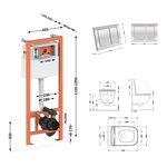 Унитаз подвесной Qtap Gemini Ultra Quiet с инсталляцией 4в1 Chrome, фото , изображение 2 | SNABZHENIE.com.ua
