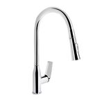 Смеситель Qtap Vlasta New с выдвижным изливом, хромированный, фото  | SNABZHENIE.com.ua