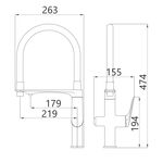 Смеситель для кухни Qtap Vlasta New с гибким изливом Chrome, фото , изображение 2 | SNABZHENIE.com.ua