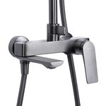 Душевая система Qtap Vlasta New на 3 потребителя Gunmetal Black PVD, фото , изображение 3 | SNABZHENIE.com.ua