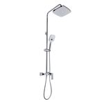 Душевая система Qtap Gemini на три потребителя с изливом, хром, фото  | SNABZHENIE.com.ua