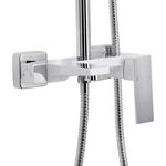 Душевая система универсальная Qtap Gemini на три потребителя (с изливом) QTGEM111CRW45687 Chrome/White, фото , зображення 3 | SNABZHENIE.com.ua