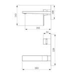 Смеситель для раковины Qtap Gemini скрытого монтажа QTGEM273GMB45695 Gunmetal Black PVD, фото , зображення 2 | SNABZHENIE.com.ua