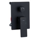 Душевая система Qtap Gemini скрытого монтажа на два потребителя, черная матовая, фото , изображение 3 | SNABZHENIE.com.ua