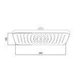 Лейка для верхнего душа Qtap Hlavova 260x180 мм прямоугольная QTHLA107CRM45784 Chrome/Black, фото , зображення 2 | SNABZHENIE.com.ua