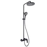 Душевая система универсальная Qtap Slavonice на три потребителя (с изливом) QTSLA111BLM45906 Black Matt, фото  | SNABZHENIE.com.ua