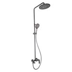 Душевая система Qtap Slavonice на три потребителя Gunmetal Black PVD, фото  | SNABZHENIE.com.ua