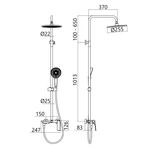 Душевая система Qtap Slavonice на три потребителя Gunmetal Black PVD, фото , изображение 2 | SNABZHENIE.com.ua