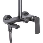 Душевая система Qtap Slavonice на три потребителя Gunmetal Black PVD, фото , изображение 3 | SNABZHENIE.com.ua