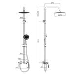 Душевая система Qtap Slavonice для двух потребителей, хром., фото , изображение 2 | SNABZHENIE.com.ua