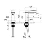 Смеситель для біде Qtap Slavonice QTSLA255GMB45923 Gunmetal Black PVD, фото , зображення 2 | SNABZHENIE.com.ua