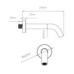 Излив Qtap Vytok 200 мм для скрытого монтажа, хромированный, фото , изображение 2 | SNABZHENIE.com.ua