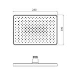 Лейка для душа Qtap Hlavova 280x280 мм прямоугольная хромированная, фото , изображение 2 | SNABZHENIE.com.ua