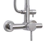 Душевая система Lidz Aria 1020 для двух потребителей, никель, фото , изображение 3 | SNABZHENIE.com.ua