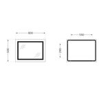 Зеркало Qtap Cardinal 500х800 с LED-подсветкой Touch, с антизапотеванием, с диммером, рег. темп. цвета (3000-6500K) Reverse QT0478C5080, фото , зображення 2 | SNABZHENIE.com.ua