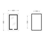 Зеркало Lidz Kubis 600x800 с LED Touch подсветкой и диммером, фото , изображение 2 | SNABZHENIE.com.ua